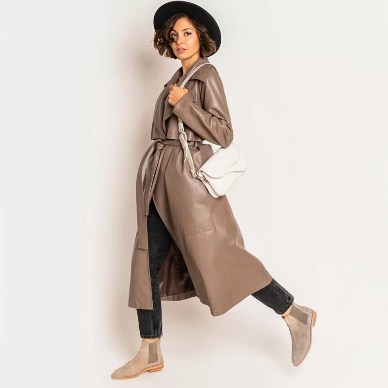 Leather coat